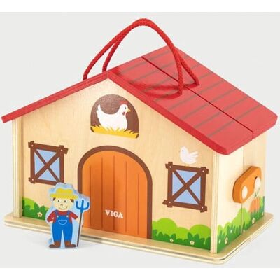 Set Ferme en Bois VIGA avec Animaux & Accessoires - Jouet Éducatif - Publicité Set Ferme en Bois VIGA avec Animaux & Accessoires - Jouet Éducatif - Publicité