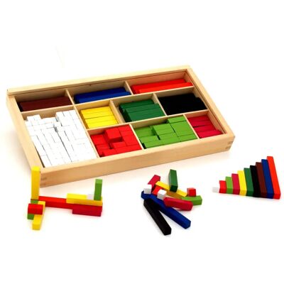Zestaw drewnianych patyczków matematycznych Viga - 10 rozmiarów Zestaw drewnianych patyczków matematycznych Viga - 10 rozmiarów