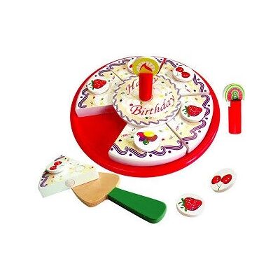 New Classic Toys 0592 - Drewniany tort urodzinowy dla dzieci New Classic Toys 0592 - Drewniany tort urodzinowy dla dzieci