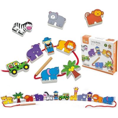 Viga Viga Holz Schnurspielzeug Zoo - Lernspielzeug Viga Viga Holz Schnurspielzeug Zoo - Lernspielzeug