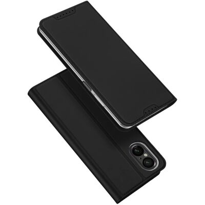 Dux Ducis Black Satin Leather Flip Case for Sony Xperia 10 VI Dux Ducis Black Satin Leather Flip Case for Sony Xperia 10 VI