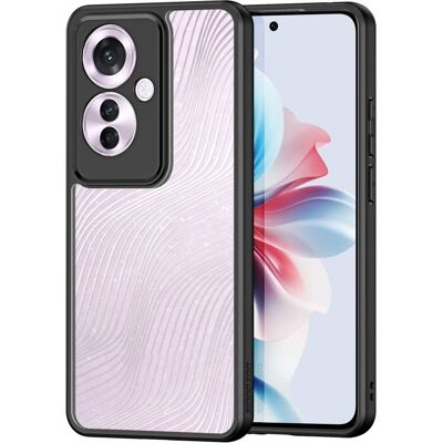 Oppo Reno11 F / F25 Pro - Černé PC zadní sklo TPU hrany - pouzdro Oppo Reno11 F / F25 Pro - Černé PC zadní sklo TPU hrany - pouzdro