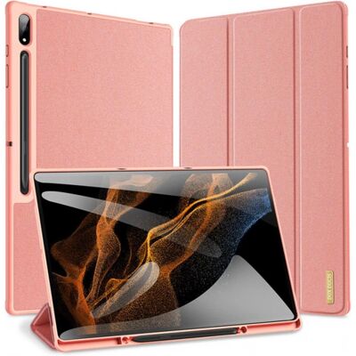 Dux Ducis Domo Series Leder Bookcover Hülle für Samsung Galaxy Tab S9 FE - Rosa Dux Ducis Domo Series Leder Bookcover Hülle für Samsung Galaxy Tab S9 FE - Rosa