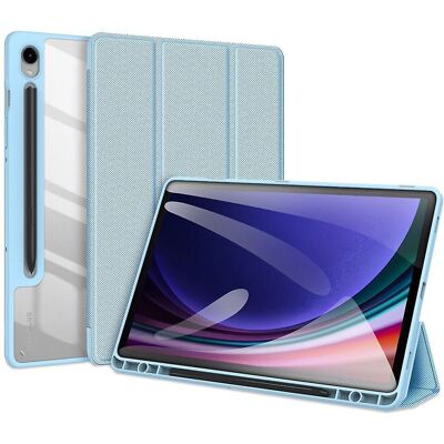 Étui Dux Ducis Galaxy Tab S9 FE Bleu Lumière Bleue - Housse pour tablette avec support et fonction veille - Publicité Étui Dux Ducis Galaxy Tab S9 FE Bleu Lumière Bleue - Housse pour tablette avec support et fonction veille - Publicité
