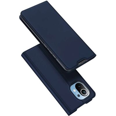 Custodia a portafoglio in pelle blu Dux Ducis per Xiaomi Mi 11 Custodia a portafoglio in pelle blu Dux Ducis per Xiaomi Mi 11