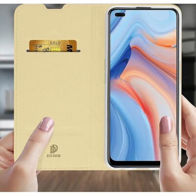 Funda Dux Ducis Oro para Oppo Reno 4 con Soporte Video y Ranura para Tarjetas Funda Dux Ducis Oro para Oppo Reno 4 con Soporte Video y Ranura para Tarjetas