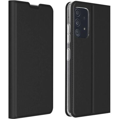 Custodia Flip in Pelle Nera Dux Ducis per Galaxy A52 - Supporto & Slot Carte Custodia Flip in Pelle Nera Dux Ducis per Galaxy A52 - Supporto & Slot Carte