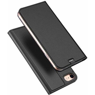 Funda billetera flip Dux Ducis para iPhone SE 2020/2022/8/7 - Cuero ecológico fino Funda billetera flip Dux Ducis para iPhone SE 2020/2022/8/7 - Cuero ecológico fino