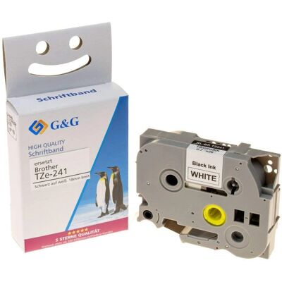 G&G Wit Label Tape - Compatibel met Brother TZe-241 - Label Tape G&G Wit Label Tape - Compatibel met Brother TZe-241 - Label Tape