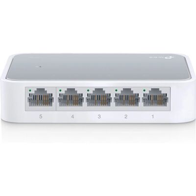 TP-Link TL-SF1005D 5-portars skrivbordsswitch - Vit TP-Link TL-SF1005D 5-portars skrivbordsswitch - Vit
