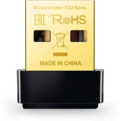 TP-Link Archer T2U Nano Wireless USB Adapter - 600Mbps Kettős sáv TP-Link Archer T2U Nano Wireless USB Adapter - 600Mbps Kettős sáv