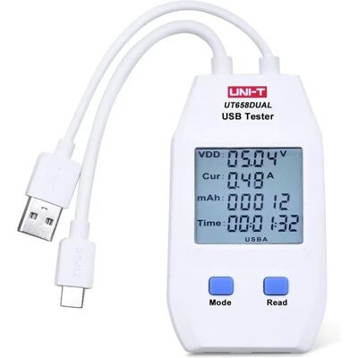 Testere USB UNI-T UT658 DUAL - Tensiune, Curent, Putere Testere USB UNI-T UT658 DUAL - Tensiune, Curent, Putere