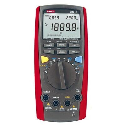 Multímetro Uni-Trend UT71E - RMS Verdadero, 40K Recuentos, USB, Temperatura Multímetro Uni-Trend UT71E - RMS Verdadero, 40K Recuentos, USB, Temperatura