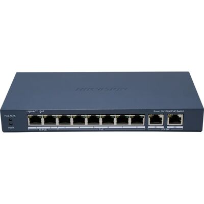 Hikvision DS-3E1310HP-EI(B) Managed Ethernet Switch - 8 PoE-Ports, 2 Uplink, Grau Hikvision DS-3E1310HP-EI(B) Managed Ethernet Switch - 8 PoE-Ports, 2 Uplink, Grau