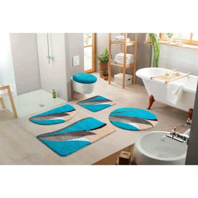 MY HOME Magnus Badematten Set - Rutschfeste, Blau, 2-teilig MY HOME Magnus Badematten Set - Rutschfeste, Blau, 2-teilig