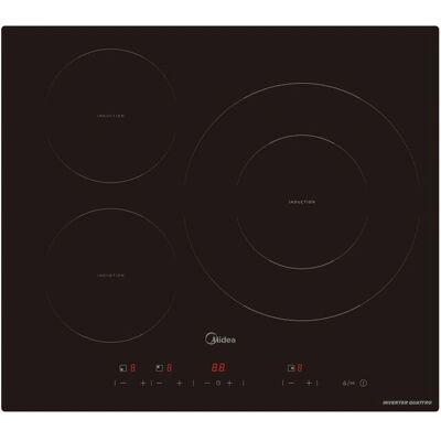 MIDEA MIH740T467K0 Placa de inducción - 3 Zonas, 60cm, Negra MIDEA MIH740T467K0 Placa de inducción - 3 Zonas, 60cm, Negra