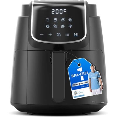 Midea Freidora de aire - 4L, 1500W, 8 modos - Freidora sin aceite Midea Freidora de aire - 4L, 1500W, 8 modos - Freidora sin aceite