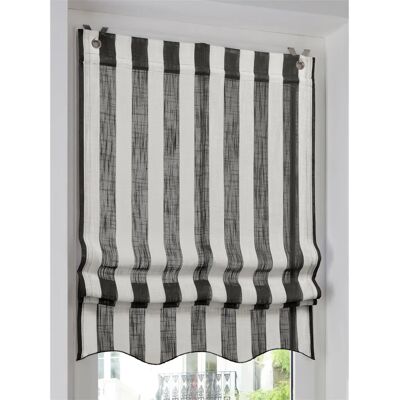 HEINE HOME Modell 3 Schwarz-Weiß Halbtransparent Raffrollo HEINE HOME Modell 3 Schwarz-Weiß Halbtransparent Raffrollo