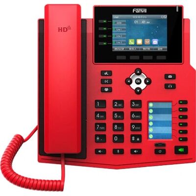 Fanvil X5U-R Rotes IP-Telefon 16 Leitungen Wi-Fi Fanvil X5U-R Rotes IP-Telefon 16 Leitungen Wi-Fi
