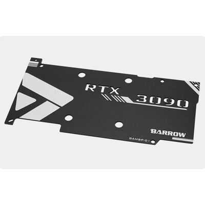 Barrow Rückplatte für GALAX/GAINWARD 3090 - Aluminium, Schwarz, 215,8x106,6x5,5mm - GPU Wasserkühler Zubehör Barrow Rückplatte für GALAX/GAINWARD 3090 - Aluminium, Schwarz, 215,8x106,6x5,5mm - GPU Wasserkühler Zubehör