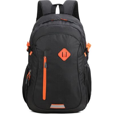 Aoking Rugzak Unisex Zwart en Oranje - Rugzak Aoking Rugzak Unisex Zwart en Oranje - Rugzak