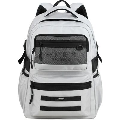 Aoking Rugzak Unisex Lichtgrijs - Rugzak Aoking Rugzak Unisex Lichtgrijs - Rugzak