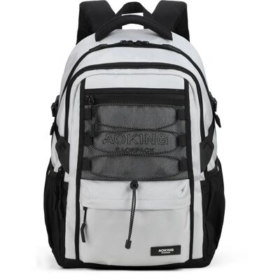 Aoking Lichtgrijze Unisex Rugzak - Rugzak Aoking Lichtgrijze Unisex Rugzak - Rugzak
