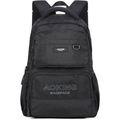 Aoking Zwart Unisex Rugzak - Rugzak Aoking Zwart Unisex Rugzak - Rugzak