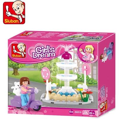 Rêve de fille. Fontanelle rose avec 79 pièces - Sluban Rêve de fille. Fontanelle rose avec 79 pièces - Sluban