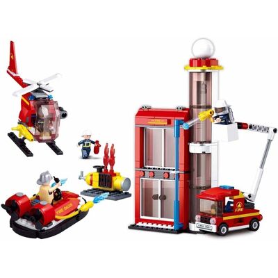Set de Construcción Estación de Bomberos Sluban - 467 Piezas - Para 6+ Set de Construcción Estación de Bomberos Sluban - 467 Piezas - Para 6+