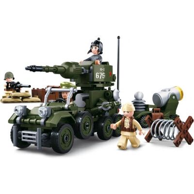 Jeu de construction Sluban M38-B0679 - Véhicule Militaire 4 en 1 - Publicité Jeu de construction Sluban M38-B0679 - Véhicule Militaire 4 en 1 - Publicité