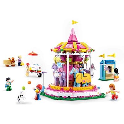 Set di Mattoncini Sluban M38-B0725 Multi Colori - Carosello Set di Mattoncini Sluban M38-B0725 Multi Colori - Carosello