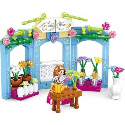 SLUBAN Dorf Blumenladen - Konstruktionsspielzeug für Kinder & Erwachsene SLUBAN Dorf Blumenladen - Konstruktionsspielzeug für Kinder & Erwachsene