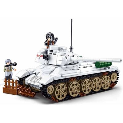 Sada stavebnic T-34/85 Bojový tank od Sluban - Bílá Sada stavebnic T-34/85 Bojový tank od Sluban - Bílá