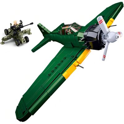 Sluban Mitsubishi A6M Zero - 552 dílků, 2 figurky, Střední - Stavebnice Sluban Mitsubishi A6M Zero - 552 dílků, 2 figurky, Střední - Stavebnice