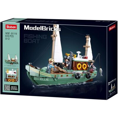 Sluban Modellsteine Angelboot - 610 Stück Bauset Sluban Modellsteine Angelboot - 610 Stück Bauset