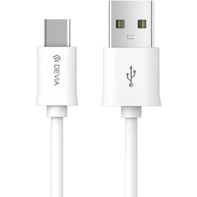 Devia USB-C Kabel 2m Weiß - Kabel Devia USB-C Kabel 2m Weiß - Kabel