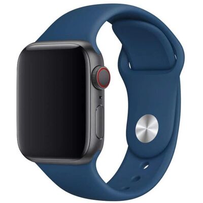 Bracelet sport en silicone Devia bleu 38/40/41/42mm - Accessoire Smartwatch - Publicité Bracelet sport en silicone Devia bleu 38/40/41/42mm - Accessoire Smartwatch - Publicité