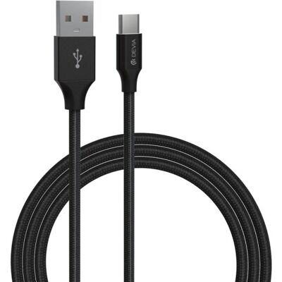 Devia USB Type-C Kaapeli Nopea lataus - 5V/2.4A - Musta Devia USB Type-C Kaapeli Nopea lataus - 5V/2.4A - Musta