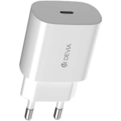 Devia Valkoinen 25W PD USB-C Laturi iPhone/Samsung - Laturi Devia Valkoinen 25W PD USB-C Laturi iPhone/Samsung - Laturi