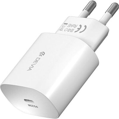 Devia Smart PD 25W Ladegerät-Set - USB-C Kabel inklusive Devia Smart PD 25W Ladegerät-Set - USB-C Kabel inklusive