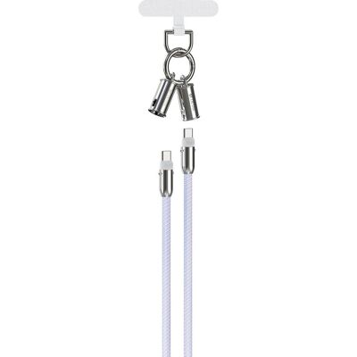 Devia Rosa 1,2m Cordão 2-em-1 para telefone com cabo USB-C Devia Rosa 1,2m Cordão 2-em-1 para telefone com cabo USB-C