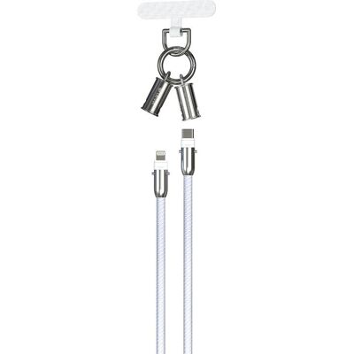 Devia Violeta 1,2m Cabo Carrega C-Lightning com Lanyard Devia Violeta 1,2m Cabo Carrega C-Lightning com Lanyard