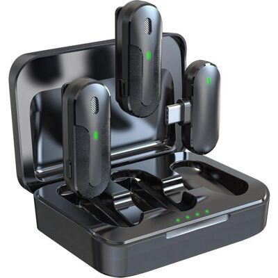 Ensemble Microphones sans fil Devia avec étui de chargement - Modèle M8-2-C - Publicité Ensemble Microphones sans fil Devia avec étui de chargement - Modèle M8-2-C - Publicité