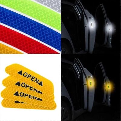 Marque Modèle Signal de Sécurité Réfléchissante pour Porte de Voiture - Autocollant d'Alerte - Publicité Marque Modèle Signal de Sécurité Réfléchissante pour Porte de Voiture - Autocollant d'Alerte - Publicité