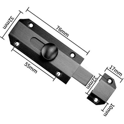 Sicherheitsschlossverriegelung - 7.6x3.2cm, schwarz Sicherheitsschlossverriegelung - 7.6x3.2cm, schwarz