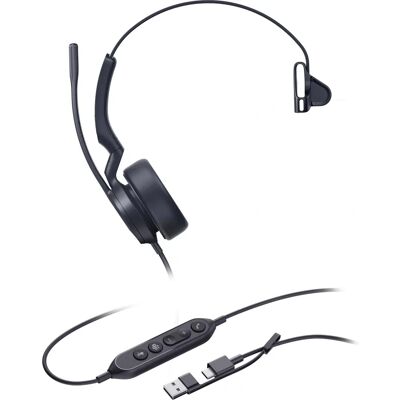 Yealink UH44 Mono - Vezetékes fejhallgató iroda és call center számára Yealink UH44 Mono - Vezetékes fejhallgató iroda és call center számára