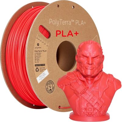 Polymaker Piros PolyTerra PLA+ 1,75mm 1kg - 3D filament Polymaker Piros PolyTerra PLA+ 1,75mm 1kg - 3D filament