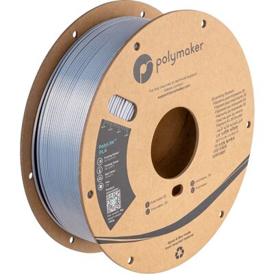 Polymaker PolyLite Seta Argento - Filamento 3D Polymaker PolyLite Seta Argento - Filamento 3D