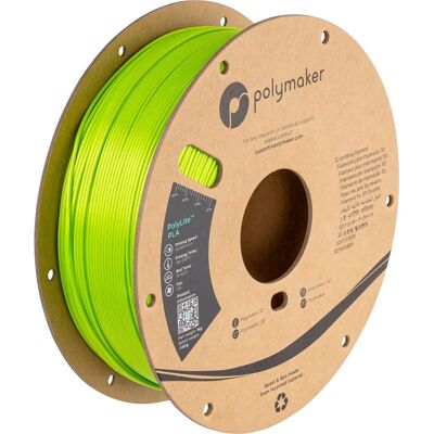 Polymaker PolyLite PLA Silk Lime - Filament 3D pour impression fiable Polymaker PolyLite PLA Silk Lime - Filament 3D pour impression fiable